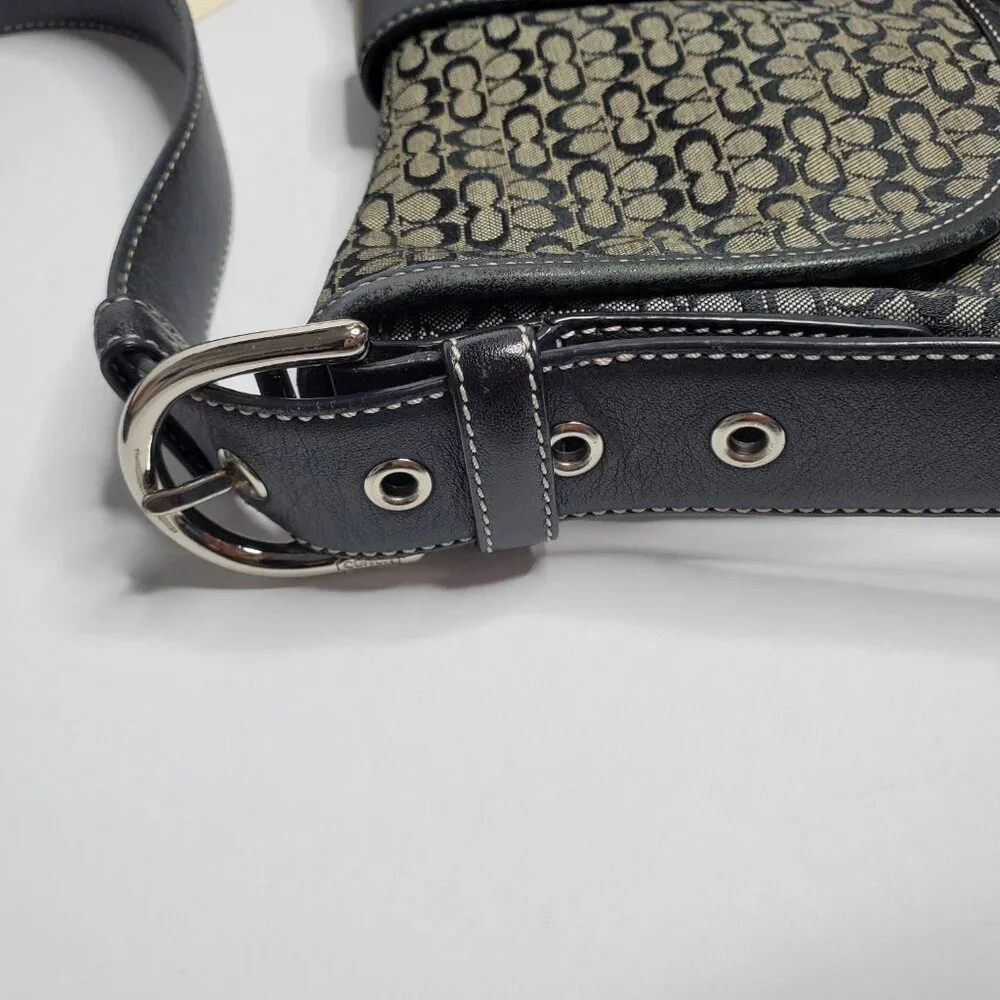 Coach Signature Logo Shoulder Handbag Medium